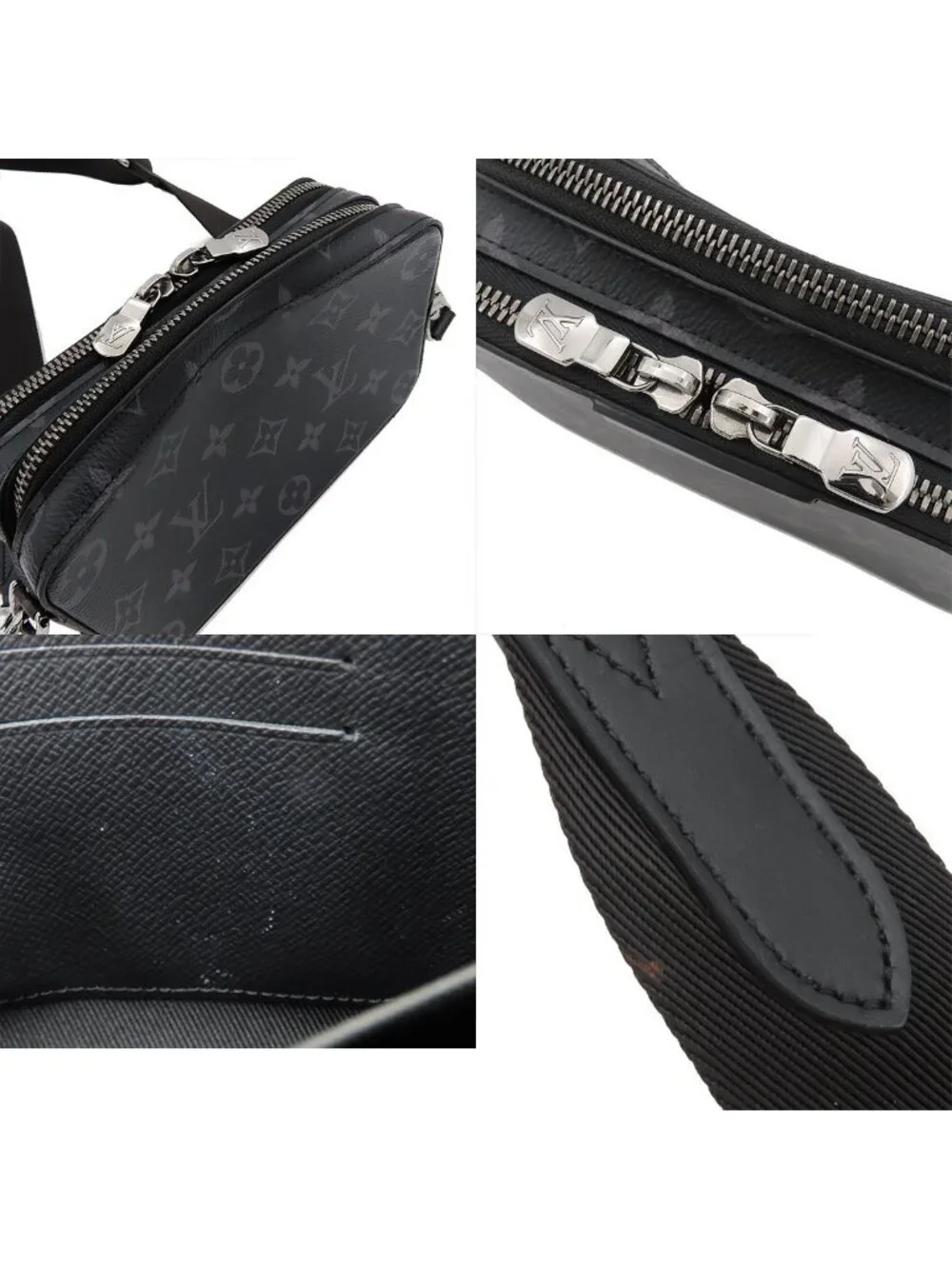 Louis Vuitton Alpha Wearable Wallet Black Monogram Eclipse Shoulder Bag